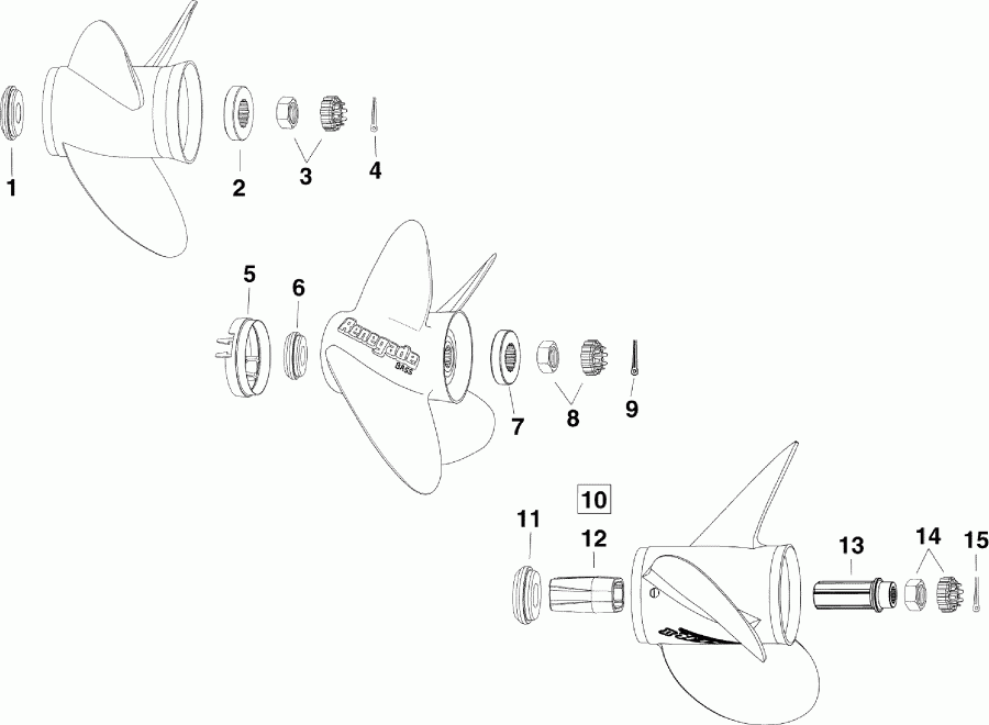 ����� Evinrude E200DPLSUR  - opeller Hardware / opeller Hardware