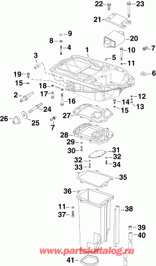 ����� Evinrude E225DHXSUR  - haust Housing Inner / haust ������ Inner