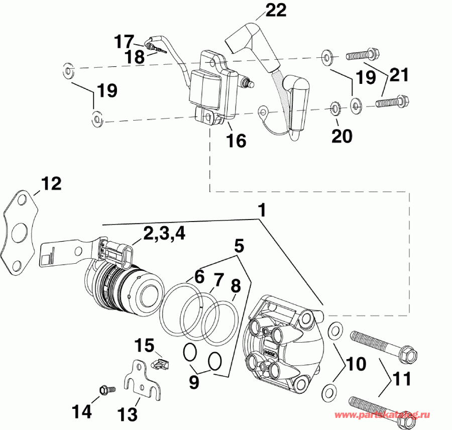  EVINRUDE E40DPLSUM  - el Injector & Ignition Coil