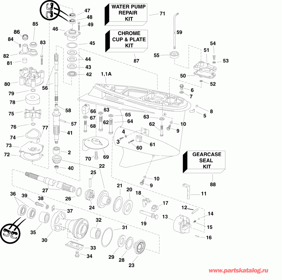 ��������� �������� ����� Evinrude E90DPLSUM  - Pl, Sl Models - Pl, Sl Models