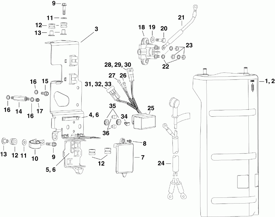 ��������� ������� E225DCXSCF  - ectrical Bracket & Components / ectrical ��������� & Components