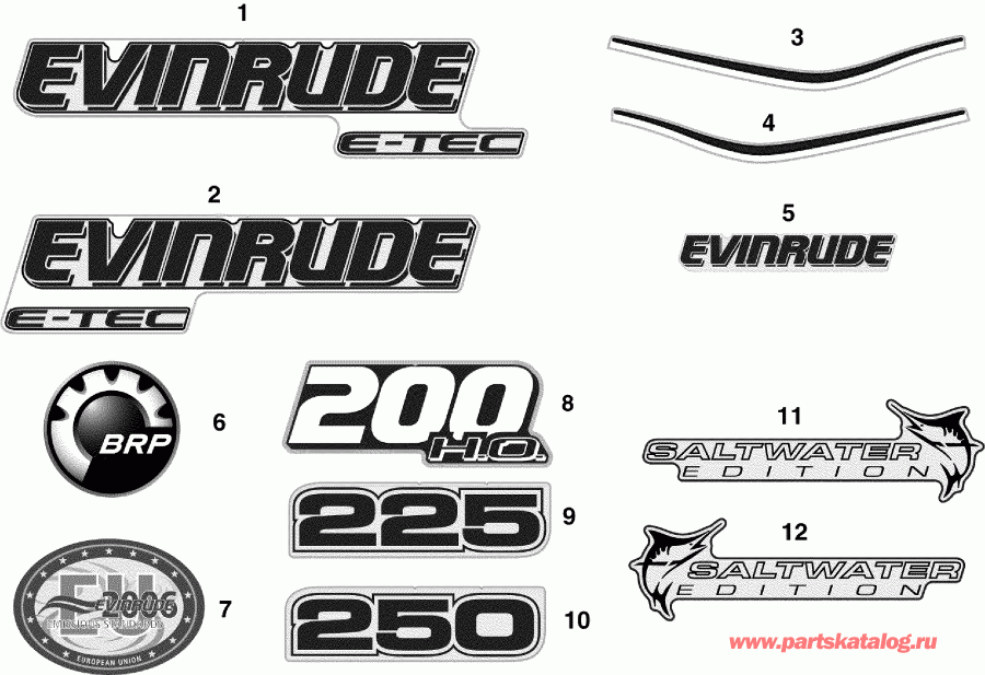  EVINRUDE E225DCXSCM  - cals - cals