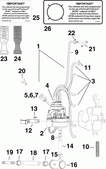 ��������� EVINRUDE E225DPXSCM  - l ����� / l Pump