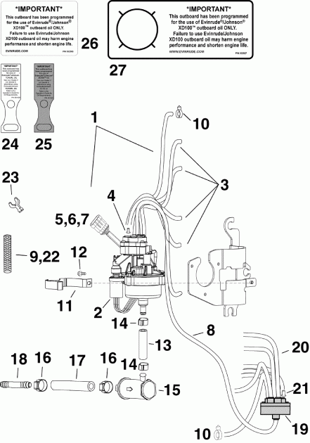 ��������� ����� Evinrude E250DCZSCG  - l Pump / l �����