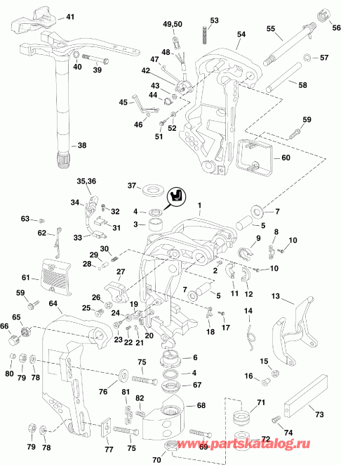 �������� ����� Evinrude E250DPLSCH  - ivel Bracket / ivel ���������