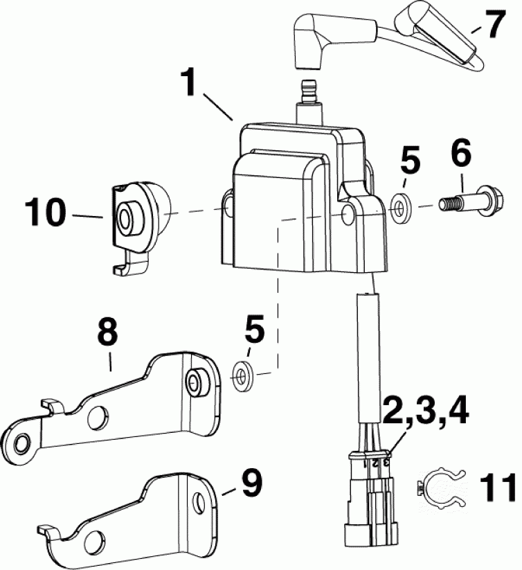 �������� ����� EVINRUDE E40DPLSCB  - nition Coil - nition Coil