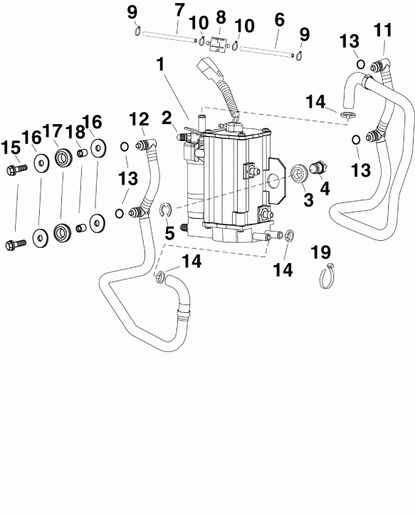 �������� ��������� ����� Evinrude E55MRLSCC  - el Pump & Vapor Separator / el ����� & ��������������