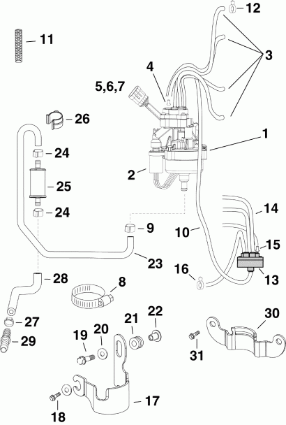 ����� Evinrude E115DHLSES  - l ����� - l Pump