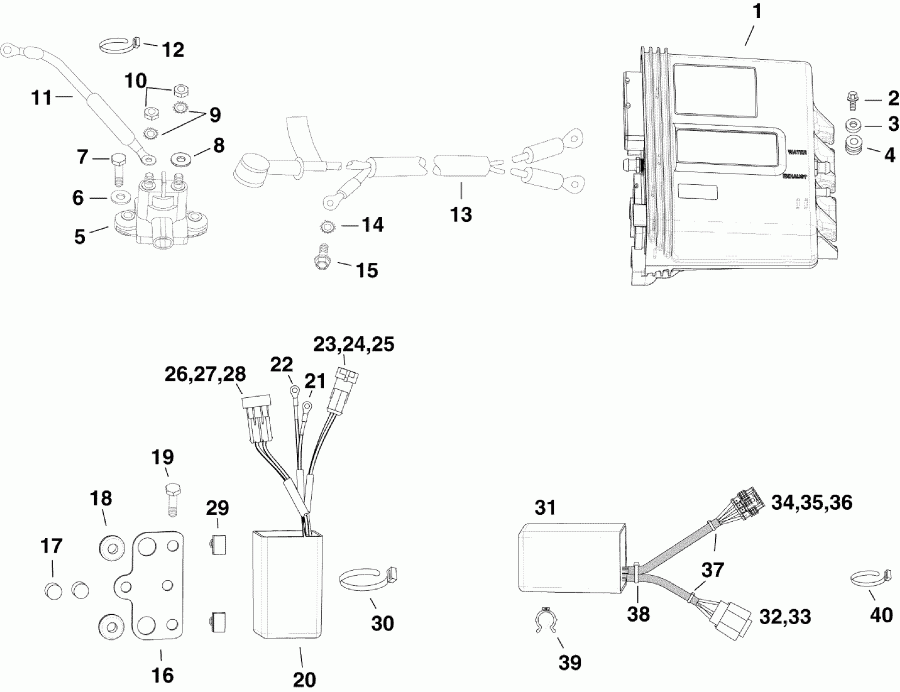 ����� EVINRUDE E130DPLSES  - ectrical Components - ectrical Components