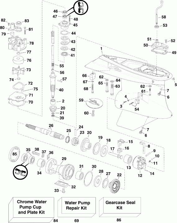 �������� ��������� ����� EVINRUDE E150HSLSEC  - arcase