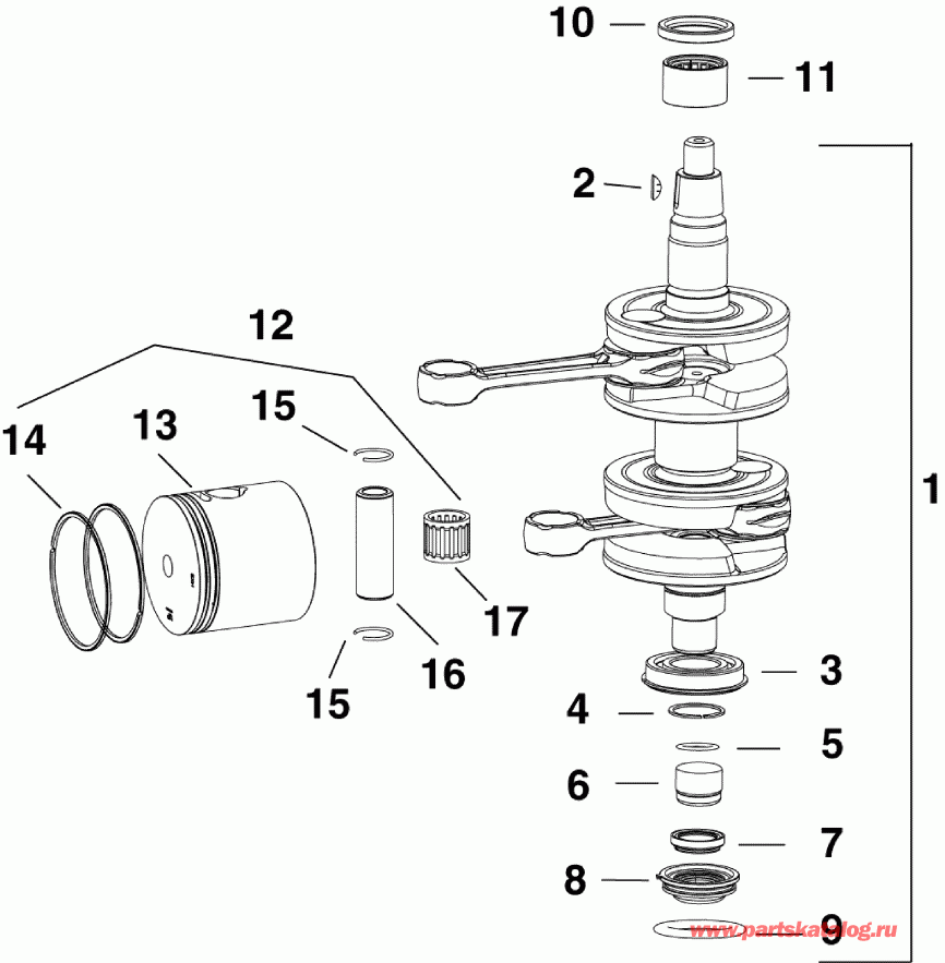 ��������� �������� ����� EVINRUDE E30DTLSES  - ank��� & ������