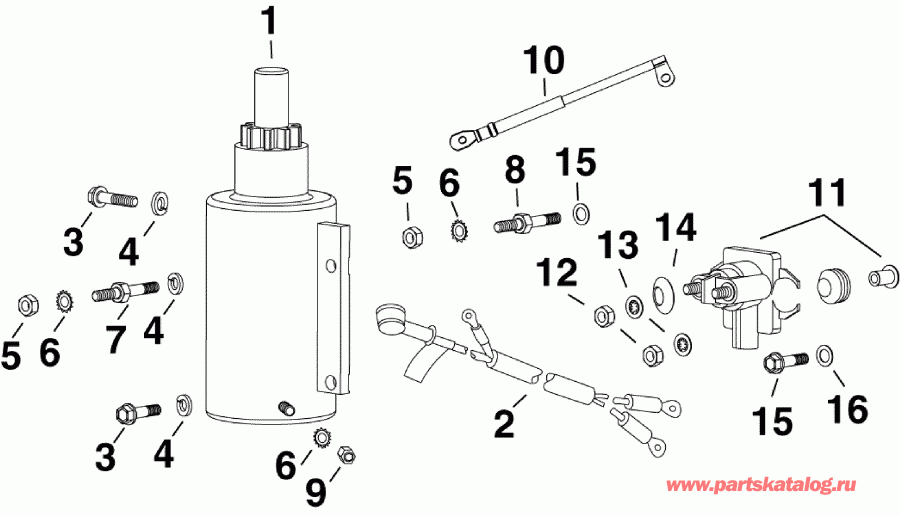  EVINRUDE E40DTLSEC  - ectric Starter & Solenoid / ectric ������� & Solenoid