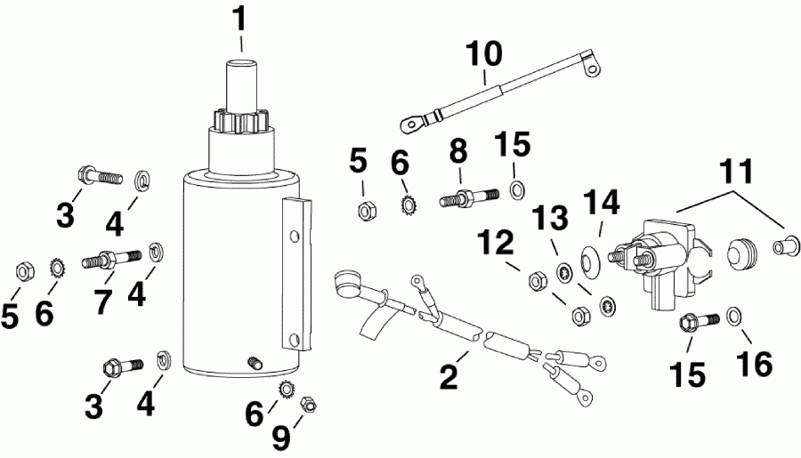 �������� ����� Evinrude E55MJRLSER  - ectric ������� & Solenoid / ectric Starter & Solenoid