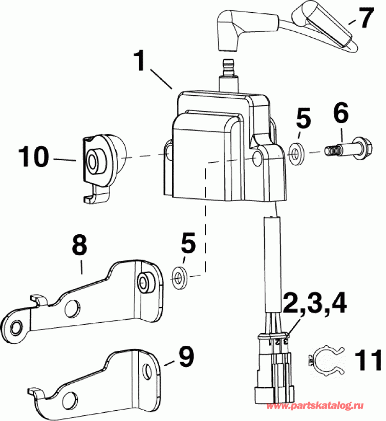 �������� ����� Evinrude E60DSLSEC  - nition Coil