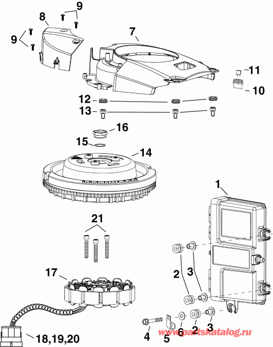 ��������� ����� ������� E90DMXSES  - m, Stator, Flywheel - m, ������, �������