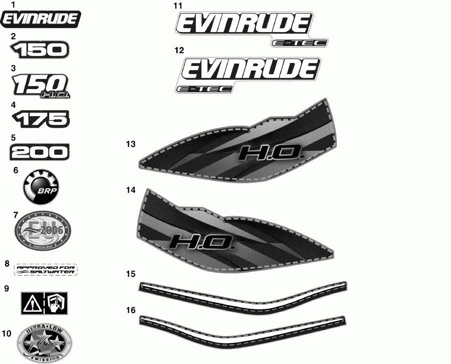  Evinrude E150DBXISF  - cals - cals