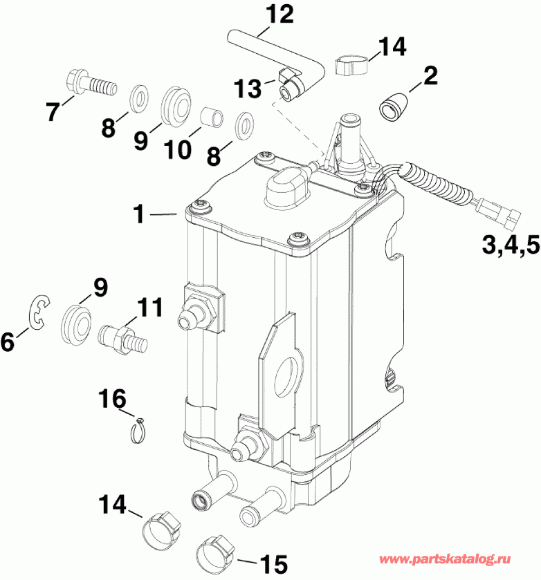 �������� ����� EVINRUDE E150DHLISM  - el Pump & Vapor Separator - el ����� & ��������������