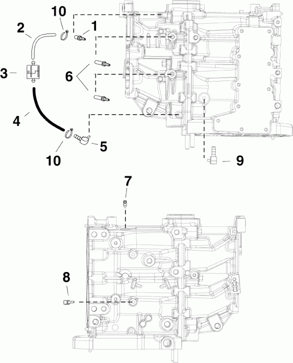 �������� ��������� ����� Evinrude E15DHPLISS  - l Recirculation System - l Recirculation System
