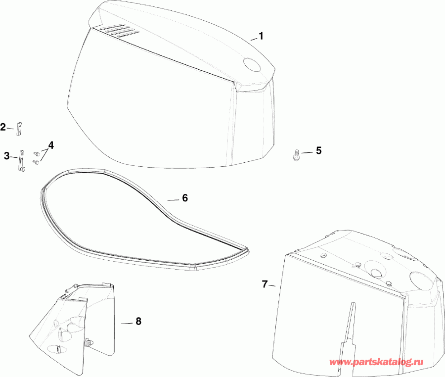 ��������� �������� ����� EVINRUDE E175DPLISM  - gine Cover / gine ������