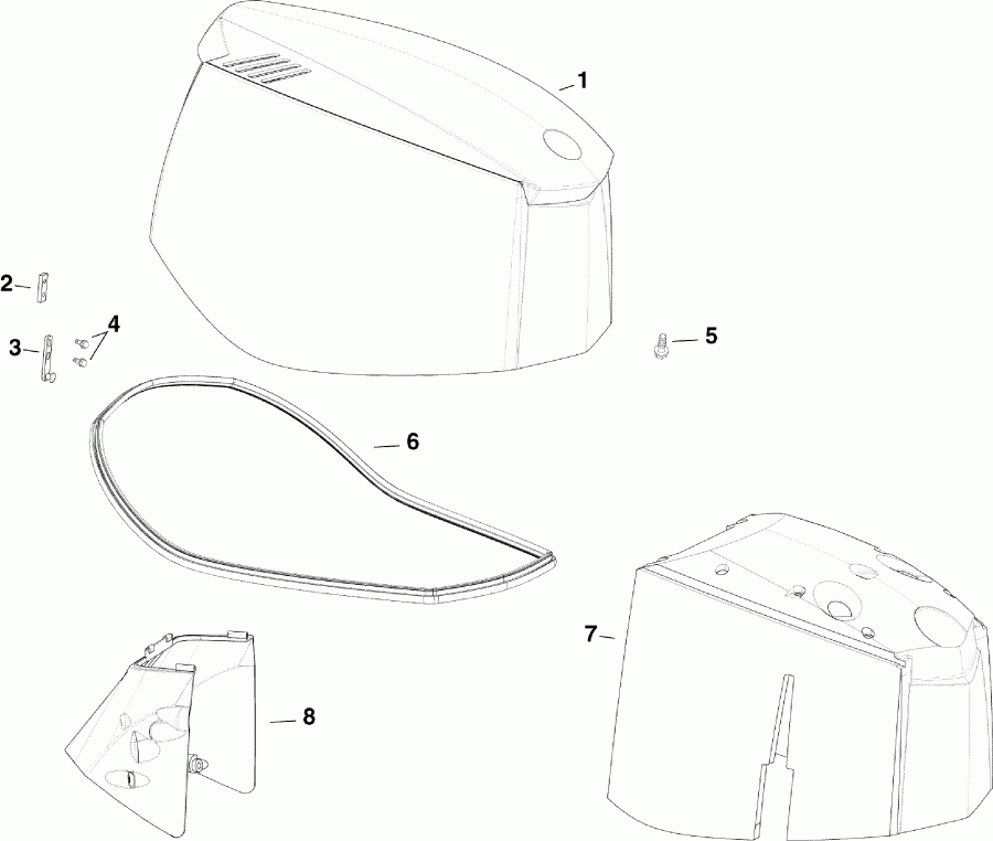 ��������� EVINRUDE E175DSLISF  - gine ������ / gine Cover