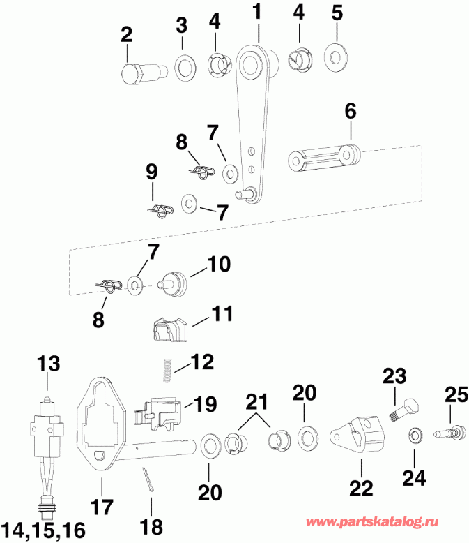 ��������� ��������� EVINRUDE E250DCXISF  - ift ��������� �������� - ift Linkage