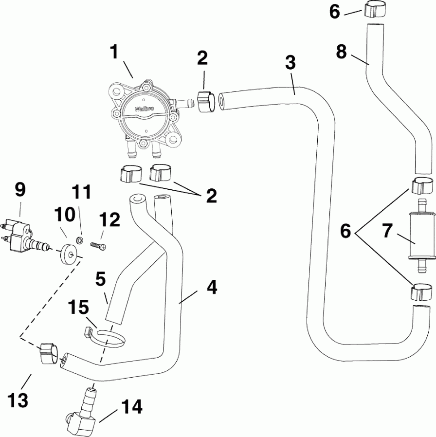 ��������� ��������� Evinrude E25DTEISC  - el Lift Pump / el Lift �����