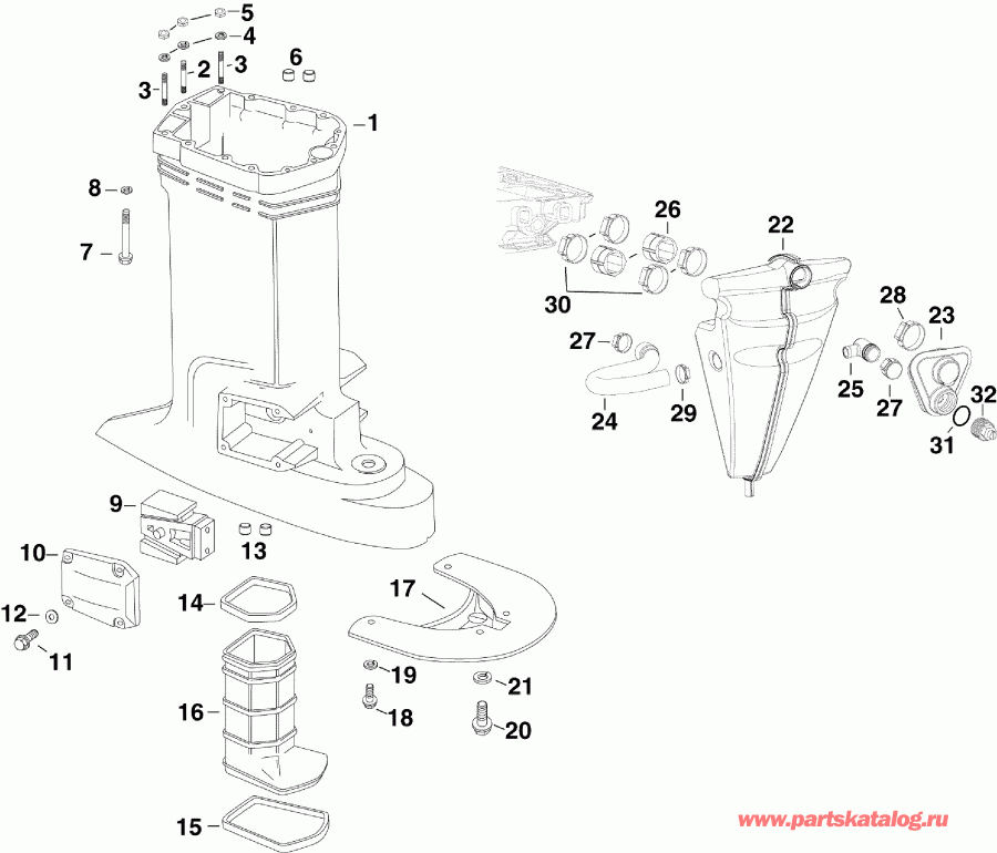 ��������� ����� ������� E300DCXISF  - haust Housing & Muffler - haust ������ & Muffler