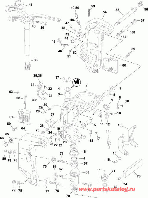  EVINRUDE E300DSLISC  - ivel Bracket - ivel ���������