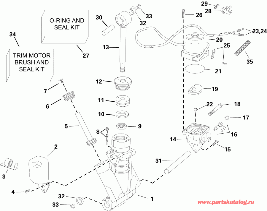  Evinrude E300DSLISF  - im/tilt Hydraulic Assembly / im / tilt Hydraulic Assembly