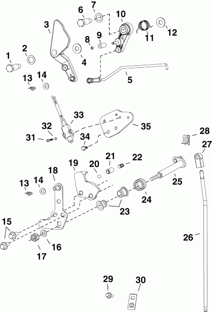 ��������� Evinrude E30DELISC  - rottle & ������������� ���������