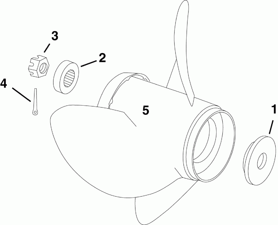 �������� ����� EVINRUDE E40DPLISF  - opeller Hardware