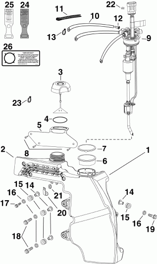 �������� ��������� ����� EVINRUDE E50DPLISD  - l Tank & ����� / l Tank & Pump