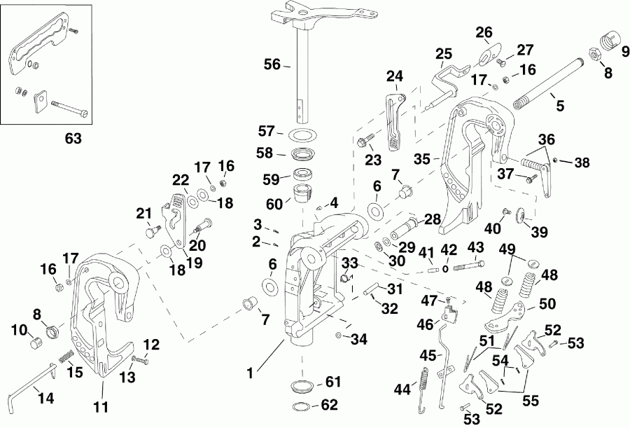 ����� Evinrude E55MJRLISA  - ivel ��������� - ivel Bracket