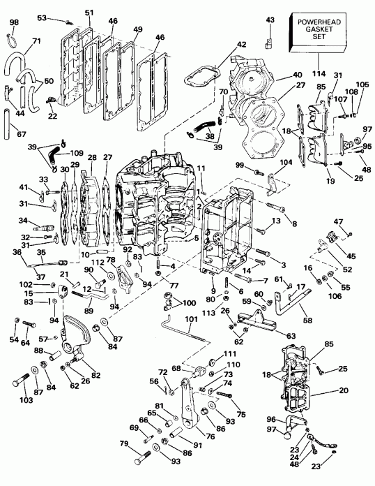  ������� E100WTLEOC 1995  - linder & Crankcase