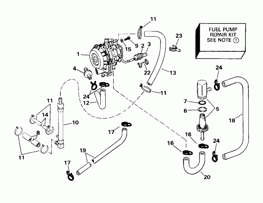 �������� ����� Evinrude E100WTXEOC 1995  - el Pump - el �����