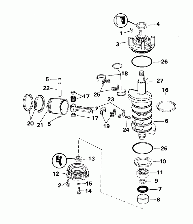 ����� Evinrude E112TSXEOC 1995  - ank��� & �������