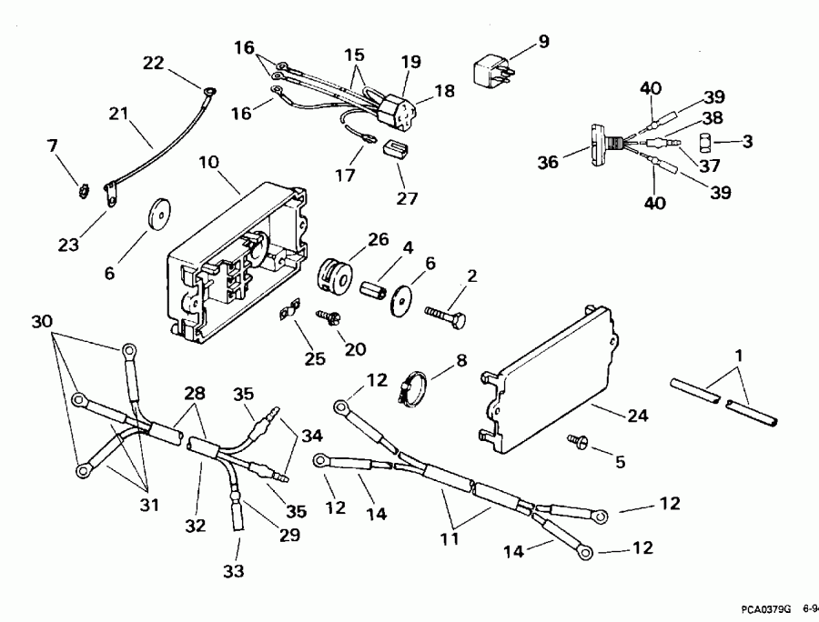 �������� ��������� ����� Evinrude E115JKLEOC 1995  - wer Trim/tilt Electrical