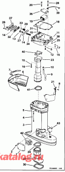 �������� ��������� ����� EVINRUDE E115JLEOR 1995  - haust ������