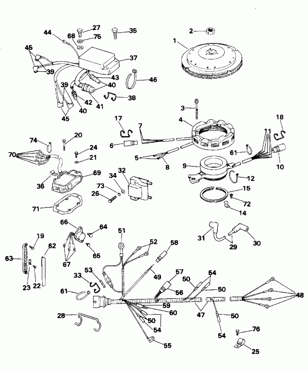 ��������� ��������� EVINRUDE E115JLEOR 1995  - nition System