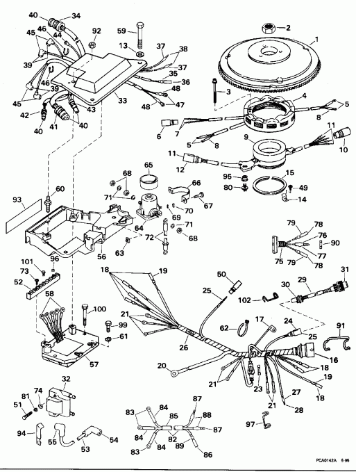 �������� ��������� ����� Evinrude E125WTPLE 1995  - nition System - nition System