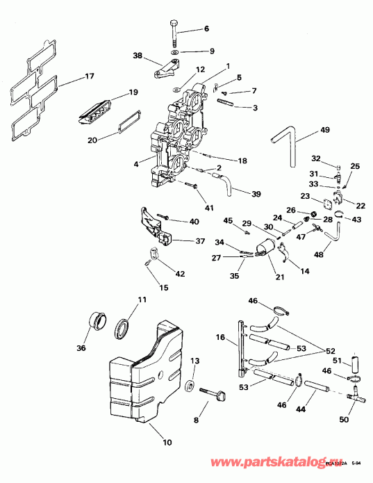 �������� ����� Evinrude E125WTPLE 1995  - take ��������� / take Manifold