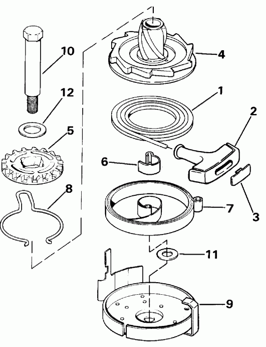 �������� ��������� ����� EVINRUDE E130TLEOA 1995  - linder & Crankcase