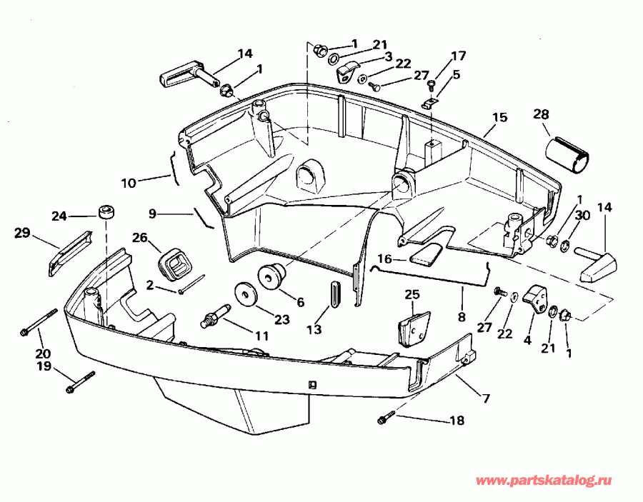 �������� ����� EVINRUDE E130TLEOA 1995  - wer ������ ��������� (�����) / wer Engine Cover