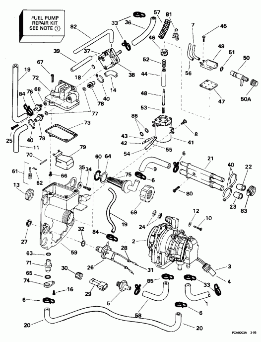 ����� EVINRUDE E150JLEOM 1995  - el Bracket & Components - el ��������� & Components