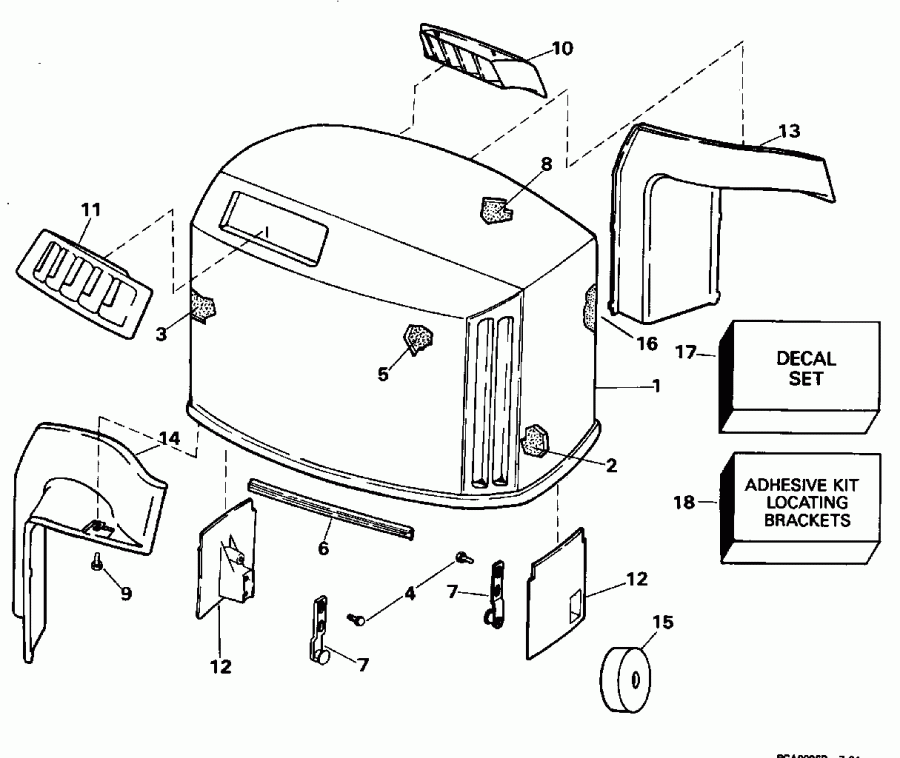 ��������� �������� ����� Evinrude E150WTLEOR 1995  - Johnson - Johnson