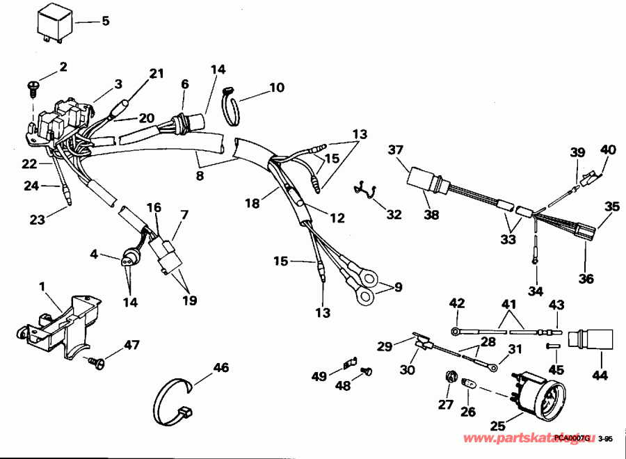 ��������� Evinrude E150WTLEOR 1995  - wer Trim / tilt ���������