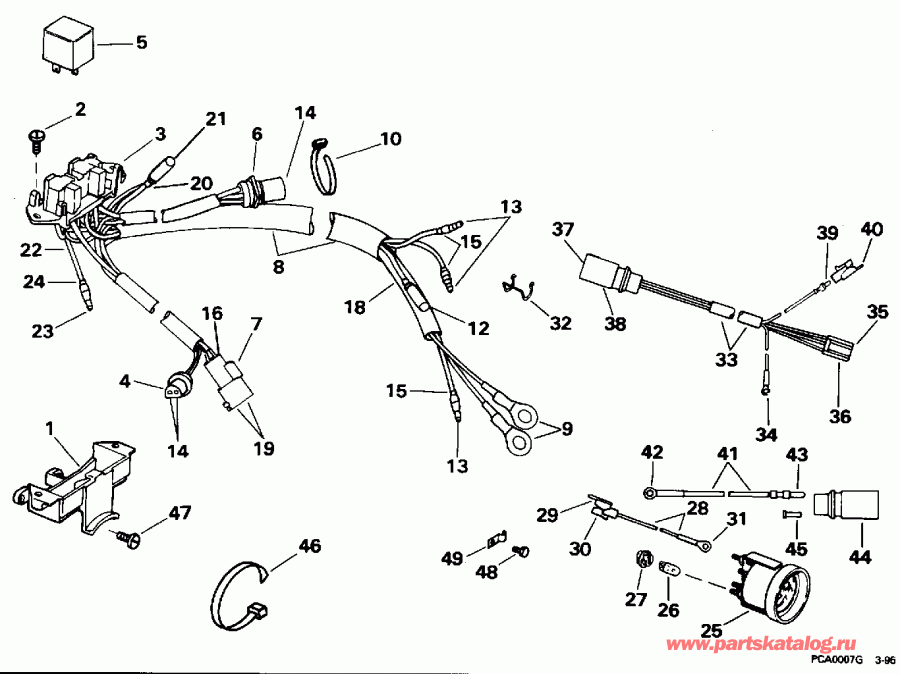 ��������� EVINRUDE E175GLEOM 1995  - wer Trim / tilt ���������
