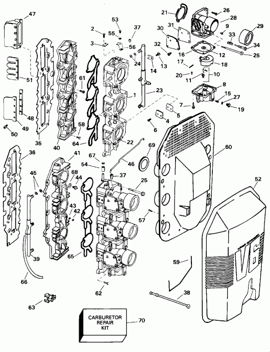 ����� EVINRUDE E175SLEOM 1995  - 150 H.p. / 150 H.p.