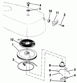 ������ ��������� (�����) - Johnson - 200stl, 225stl (Engine Cover - Johnson - 200stl, 225stl)