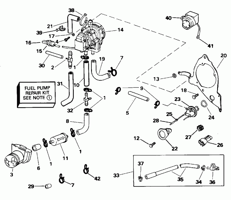 ��������� EVINRUDE E200TXEOC 1995  - el Pump / el �����